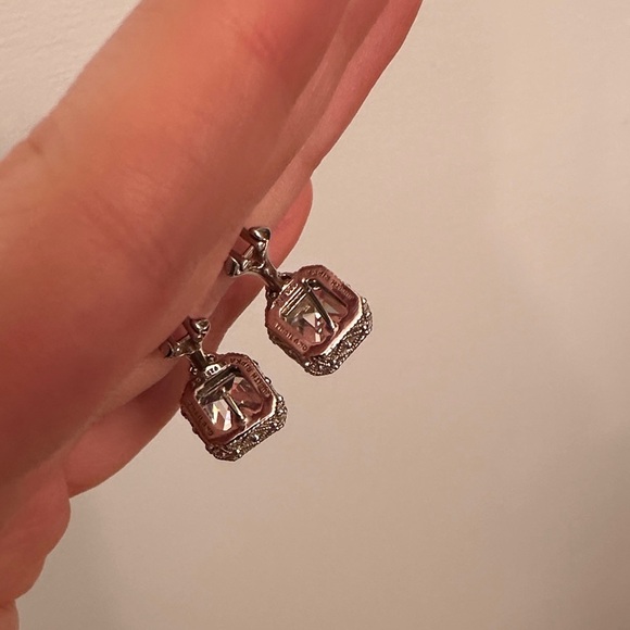 Judith Ripka Elegant Silver Stud Earrings - Picture 5 of 8